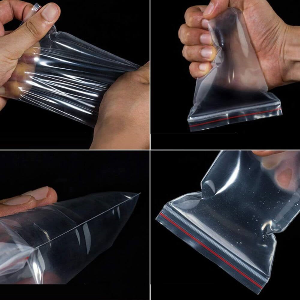 Pungi cu Fermoar 120x120 mm 100 buc set Grosime Folie 50 Microni Punga Ziplock Transparenta cu Sistem de Resigilare Pungi cu Inchidere